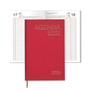 Agenda Comércio e Indústria (18,5x29) Vermelha 2026