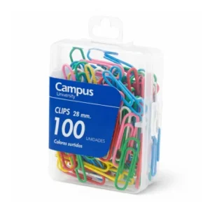 Clips Revestidos Campus Cores Sort 28mm cx c/100